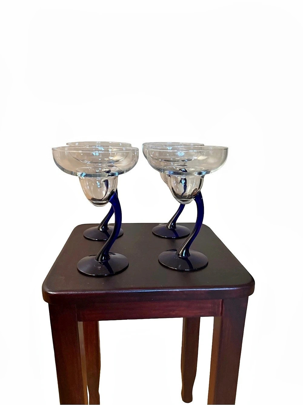 Libbey Bravura Clear & Black Margarita Glass Set